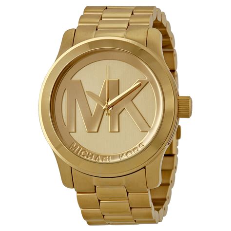 michael kors gold tinied watch with azure|Michael Kors petite lock bracelet.